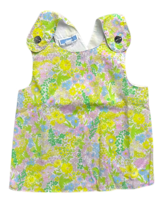 A Multicolour Overall Dresses from Jacadi in size 18-24M for girl. (Front View)