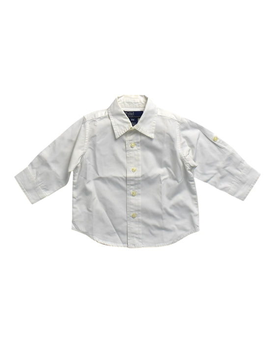 A White Long Sleeve Shirts from Polo Ralph Lauren in size 6-12M for neutral. (Front View)