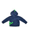 A Navy Hooded Sweatshirts from Jojo Maman Bébé in size 12-18M for neutral. (Back View)