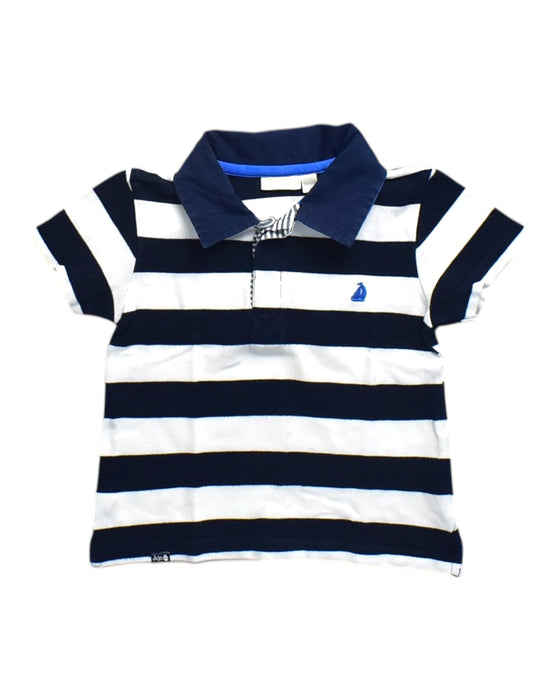 A Navy Short Sleeve Polos from Jojo Maman Bébé in size 3T for neutral. (Front View)