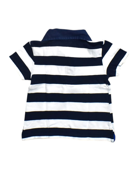 A Navy Short Sleeve Polos from Jojo Maman Bébé in size 3T for neutral. (Back View)