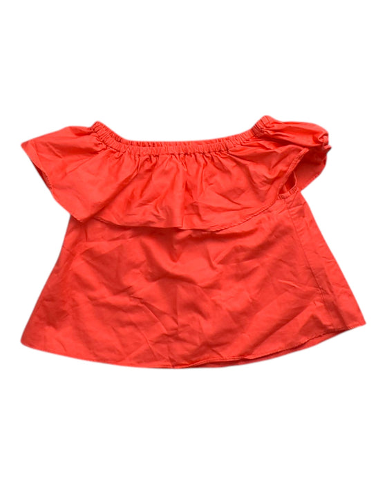 A Red Sleeveless Tops from Seed in size 5T for girl. (Front View)