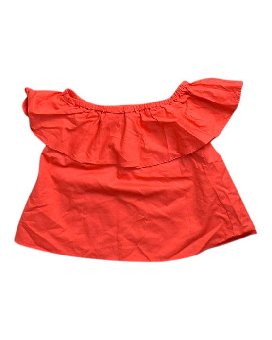 A Red Sleeveless Tops from Seed in size 5T for girl. (Back View)