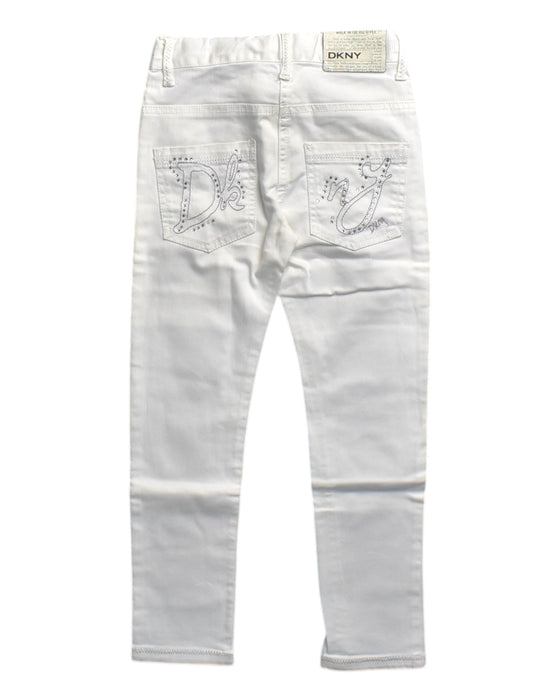 A White Jeans from DKNY in size 6T for girl. (Back View)