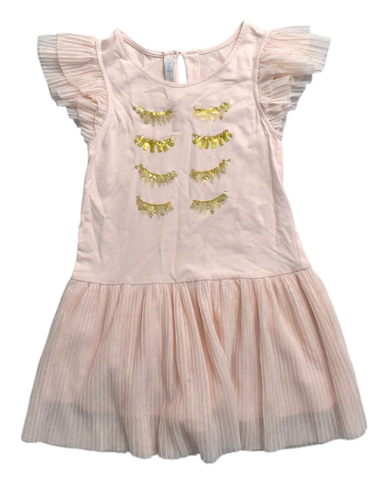 A Pink Sleeveless Dresses from Gingersnaps in size 8Y for girl. (Front View)