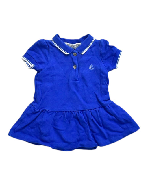 A Blue Short Sleeve Dresses from Petit Bateau in size 0-3M for neutral. (Front View)