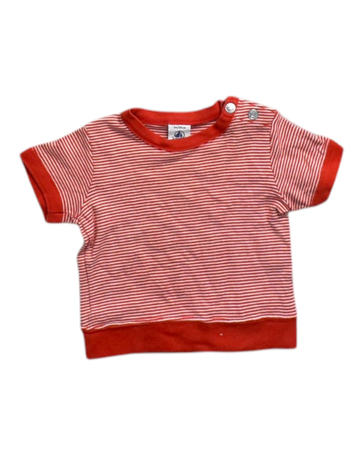 A Red Short Sleeve Tops from Petit Bateau in size 0-3M for neutral. (Front View)