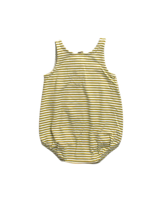 A Yellow Sleeveless Rompers from Quincy Mae in size 12-18M for neutral. (Back View)