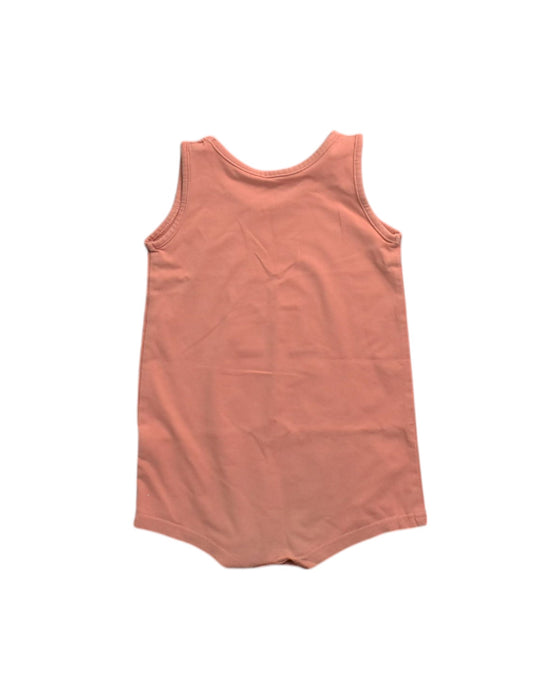 A Pink Sleeveless Rompers from Le Petit Society in size 6-12M for neutral. (Back View)