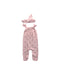 A Pink Sleeveless Rompers from Rabbit + Bear in size 6-12M for neutral. (Front View)