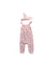 A Pink Sleeveless Rompers from Rabbit + Bear in size 6-12M for neutral. (Back View)