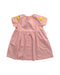 A Pink Short Sleeve Dresses from Le Petit Society in size 6-12M for girl. (Front View)