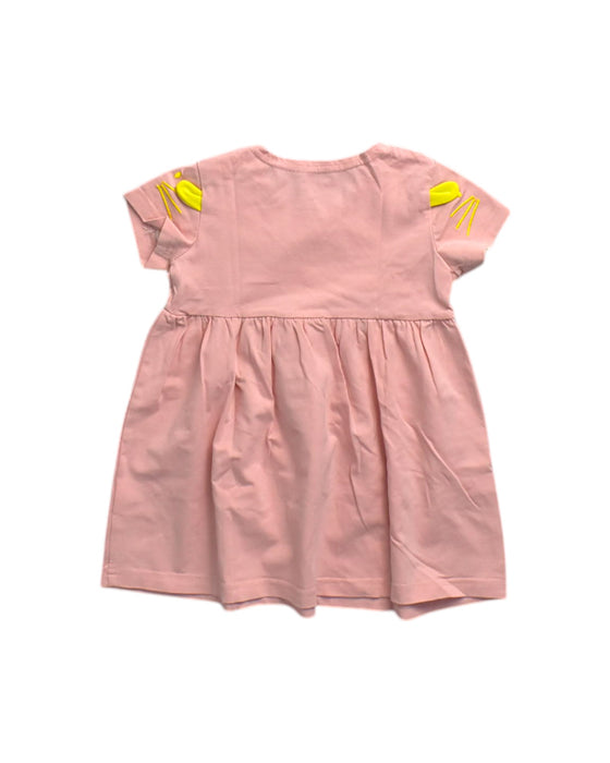 A Pink Short Sleeve Dresses from Le Petit Society in size 6-12M for girl. (Back View)