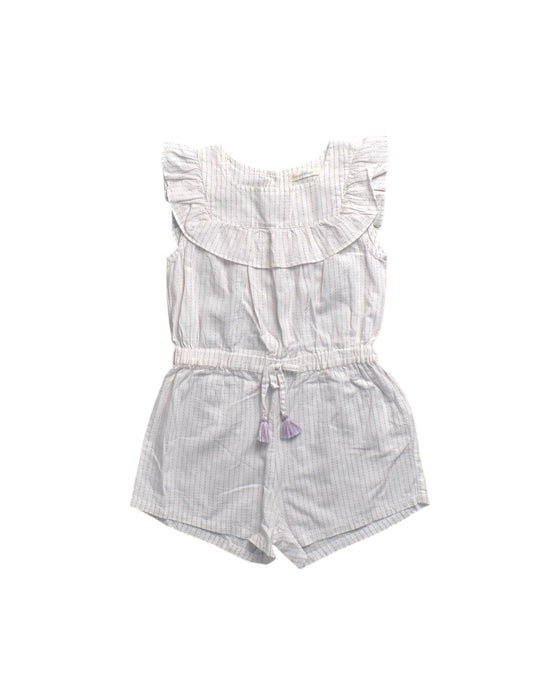 A White Sleveless Rompers from Gingersnaps in size 8Y for girl. (Front View)