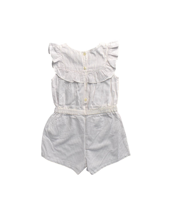 A White Sleveless Rompers from Gingersnaps in size 8Y for girl. (Back View)