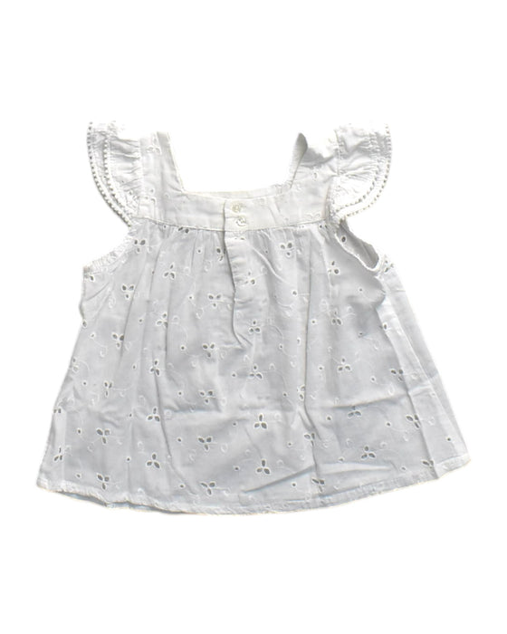 A White Sleeveless Tops from Lola Palacios in size 6T for girl. (Back View)