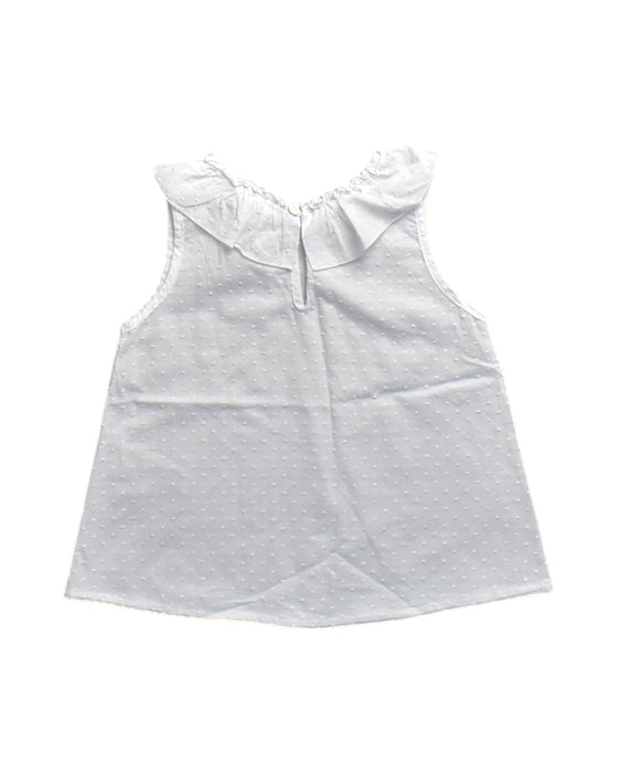 A White Sleeveless Tops from Carola Duval in size 6T for girl. (Back View)