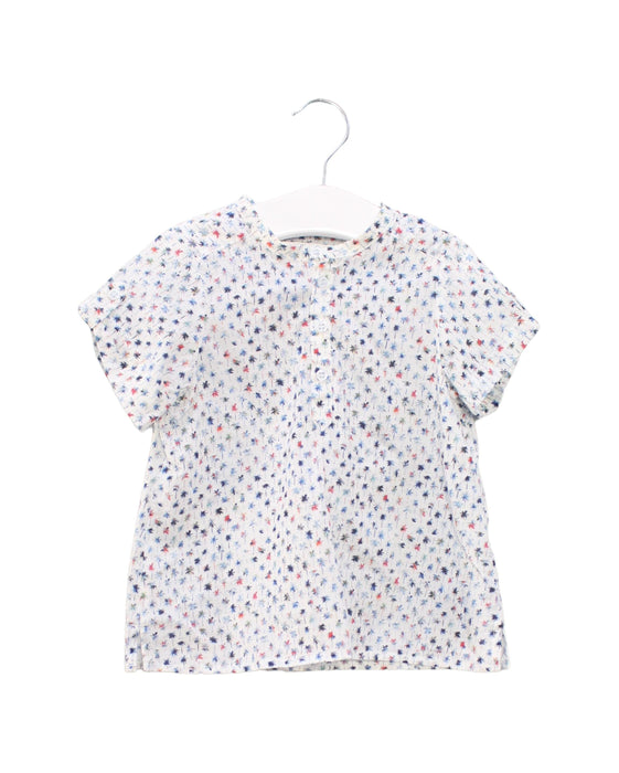 A Blue Short Sleeve Tops from Bonpoint in size 3T for girl. (Front View)