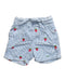 A Blue Shorts from Jojo Maman Bébé in size 5T for girl. (Front View)