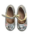 A Silver Flats from Clarks in size 4T for girl. (Back View)