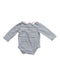 A Navy Long Sleeve Bodysuits from The Little White Company in size 0-3M for girl. (Back View)