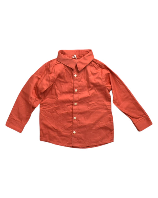 A Orange Long Sleeve Shirts from Hunter + Boo in size 4T for neutral. (Front View)