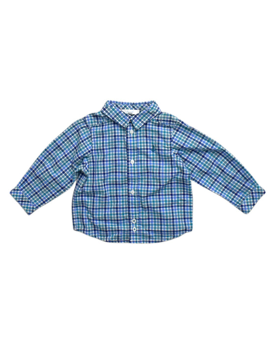 A Blue Long Sleeve Shirts from Jacadi in size 6-12M for boy. (Front View)