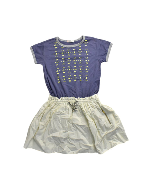 A Blue Short Sleeve Dresses from Crewcuts in size 7Y for girl. (Front View)