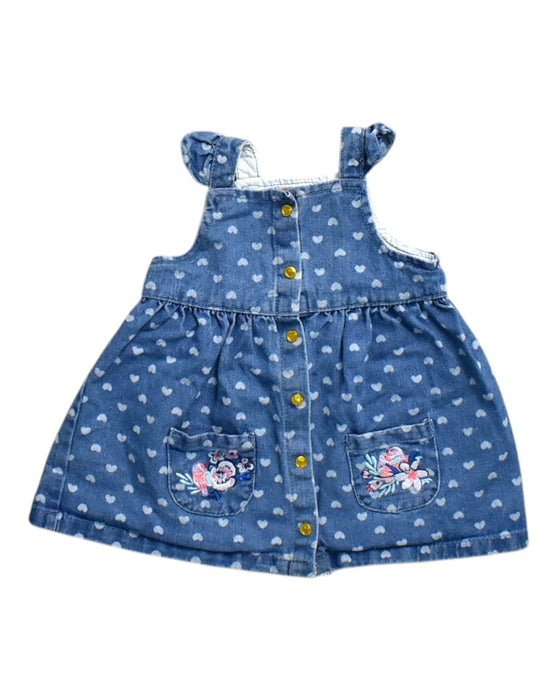 A Blue Overall Dresses from Du Pareil au même in size 6-12M for girl. (Front View)