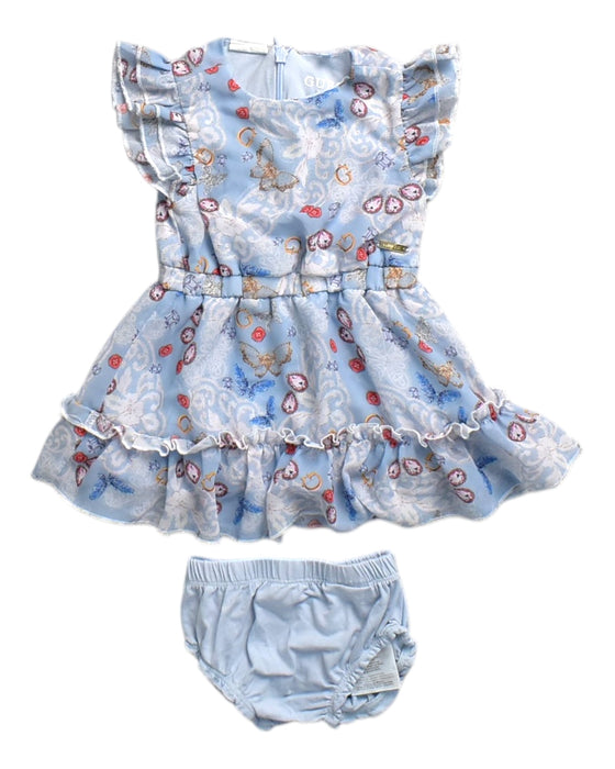 A Blue Dress Sets from Guess in size 6-12M for girl. (Front View)