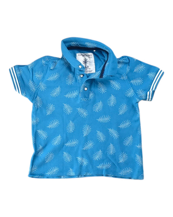 A Blue Short Sleeve Polos from Gingersnaps in size 4T for boy. (Front View)