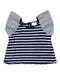 A Navy Short Sleeve Tops from Seed in size 4T for girl. (Front View)