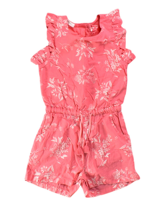 A Pink Sleeveless Rompers from Purebaby in size 4T for girl. (Front View)