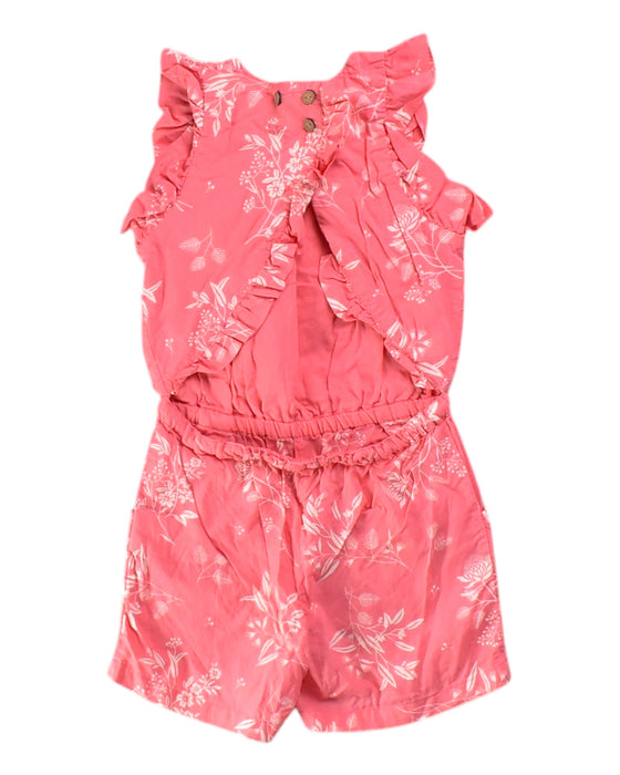 A Pink Sleeveless Rompers from Purebaby in size 4T for girl. (Back View)