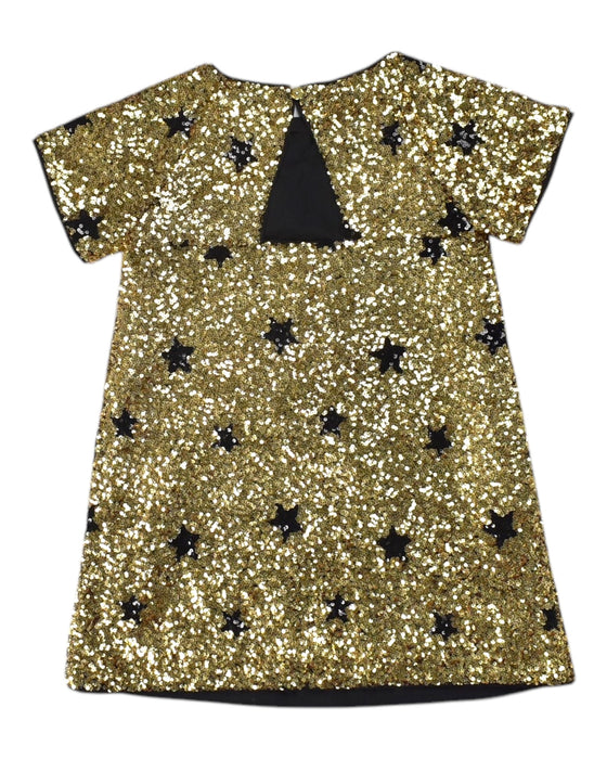 A Gold Short Sleeve Dresses from Crewcuts in size 4T for girl. (Back View)