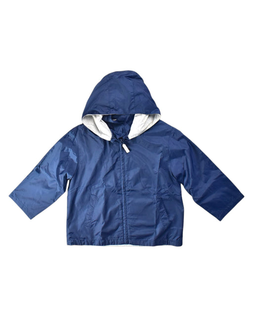 A Navy Rain Jackets from Petit Bateau in size 4T for neutral. (Front View)