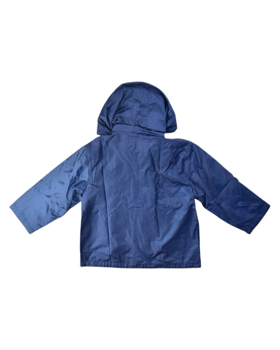 A Navy Rain Jackets from Petit Bateau in size 4T for neutral. (Back View)