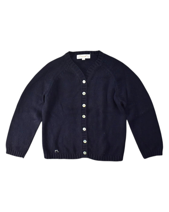 A Navy Cardigans from Chateau de Sable in size 6T for neutral. (Front View)