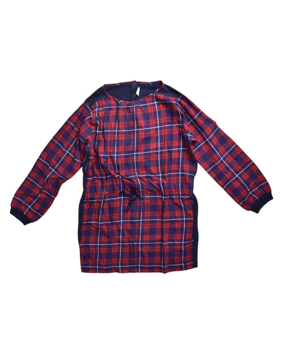 A Red Long Sleeve Dresses from Petit Bateau in size 8Y for girl. (Front View)