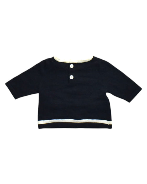 A Black Long Sleeve Tops from Isaac Mizrahi in size 0-3M for girl. (Back View)