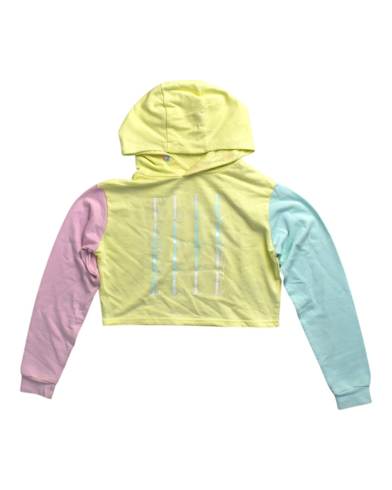 A Multicolour Hooded Sweatshirts from ELLE in size 11Y for girl. (Front View)