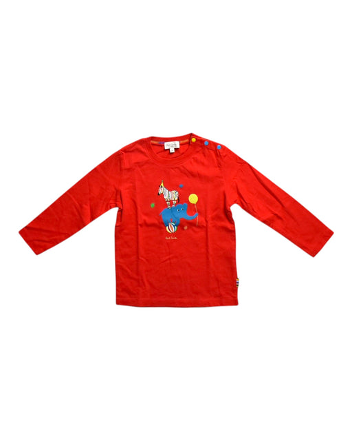 A Red Long Sleeve T Shirts from Paul Smith in size 2T for neutral. (Front View)