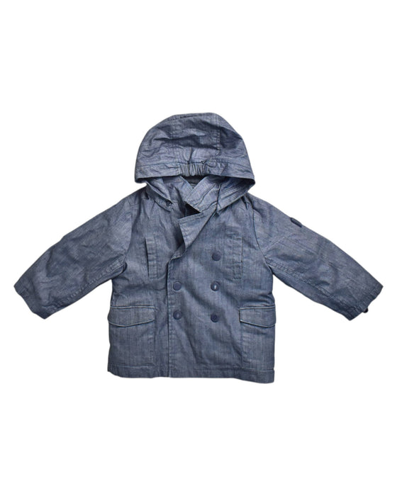 A Blue Coats from Jacadi in size 3T for neutral. (Front View)