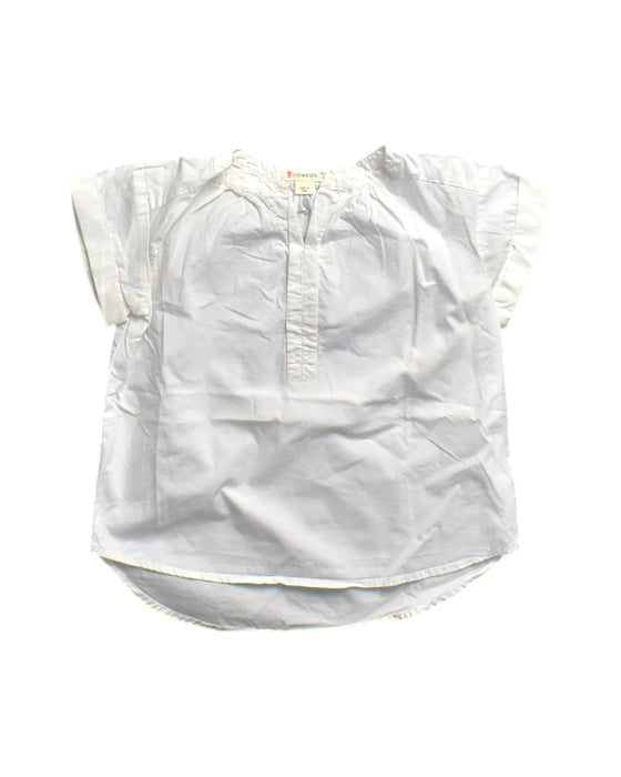 A White Short Sleeve Shirts from Crewcuts in size 3T for girl. (Front View)