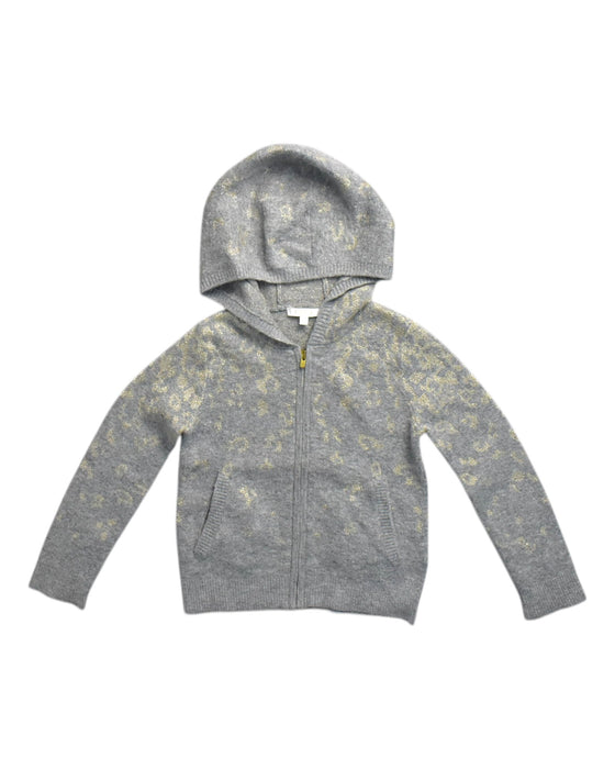 A Grey Hooded Sweatshirts from Chloe in size 4T for girl. (Front View)