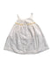 A White Sleeveless Dresses from Les Enfantines in size 6-12M for girl. (Back View)