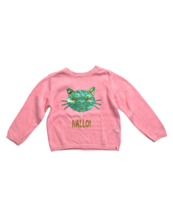 A Pink Knit Sweaters from Felix & Mina in size 4T for girl. (Front View)