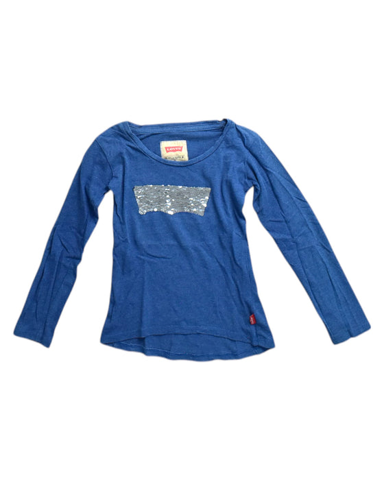 A Blue Long Sleeve Tops from Levi's in size 6T for neutral. (Front View)