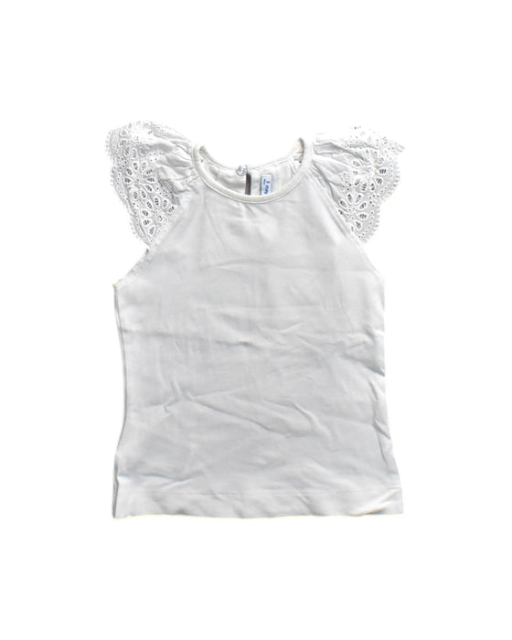 A White Sleeveless Tops from Mayoral in size 5T for girl. (Front View)