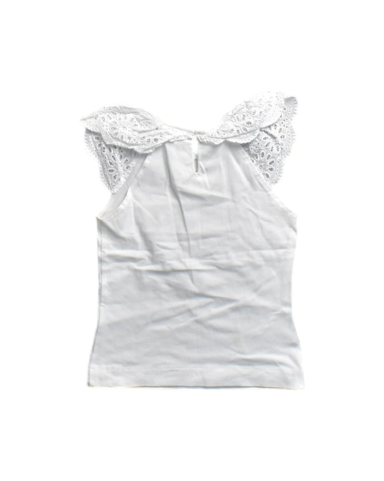 A White Sleeveless Tops from Mayoral in size 5T for girl. (Back View)